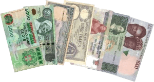 different currency notes