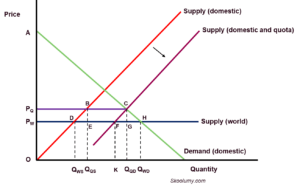 The effect of import quota